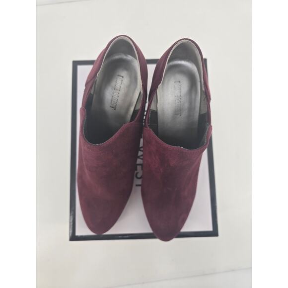 Nine West Cameo3Y Cabernet Suede Booties Size 7.5M With Box - Picture 7 of 10